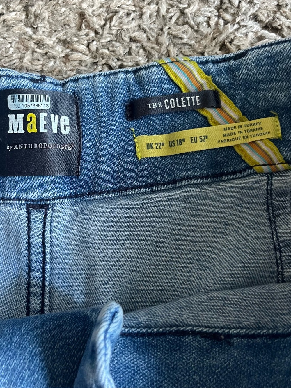 Anthropologie Maeve the Colette Cropped Jeans Denim Pants Wide Leg Plus Size 18 - Picture 2 of 7